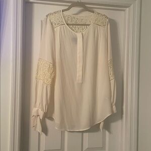 Lane Bryant Cream Lace Blouse